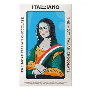 I am Italiano, Art - Gioconda, Organic Chocolate with Milk and Coffee 有機咖啡牛奶朱古力 50g