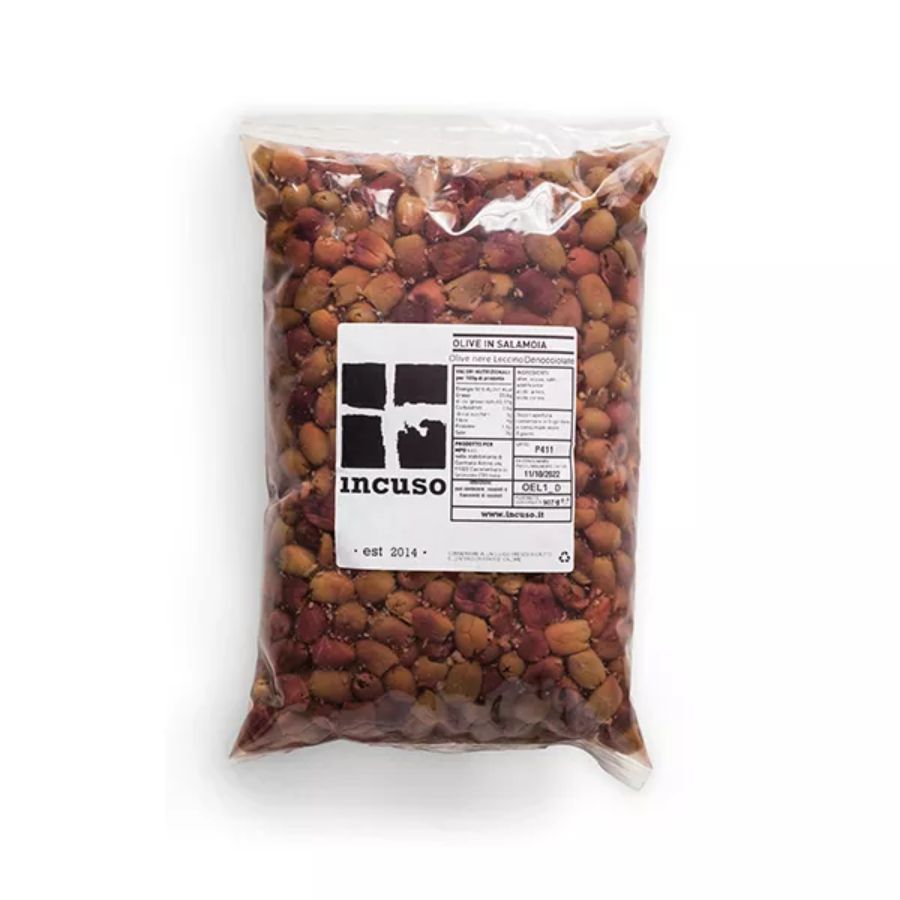 Incuso, Leccino Olives Pitted in Brine 鹽水泡去核萊奇諾橄欖 907g