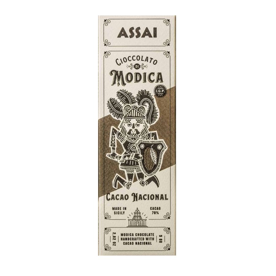 Assai, Modica IGP Dark Chocolate 70% 莫迪卡IGP黑朱古力 80g