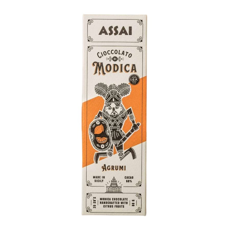 Assai, Modica IGP Chocolate with Citrus Fruits 莫迪卡IGP柑橘水果朱古力 80g