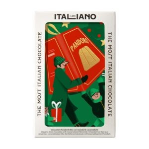 I am Italiano, Christmas - Pandoro, Organic Dark Chocolate with Caramelized Almonds 焦糖杏仁有機黑巧克力 50g