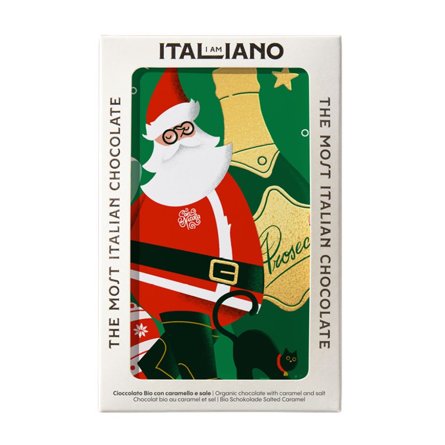 I am Italiano, Christmas - Prosecco, Organic Chocolate with Caramel and Salt 有機焦糖鹽朱古力 50g