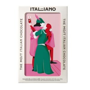 I am Italiano, Valentine - Kiss, Organic Chocolate with Milk and Coffee 有機咖啡牛奶朱古力 50g